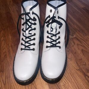 Dr. Martens White Zavala Boots NWOT